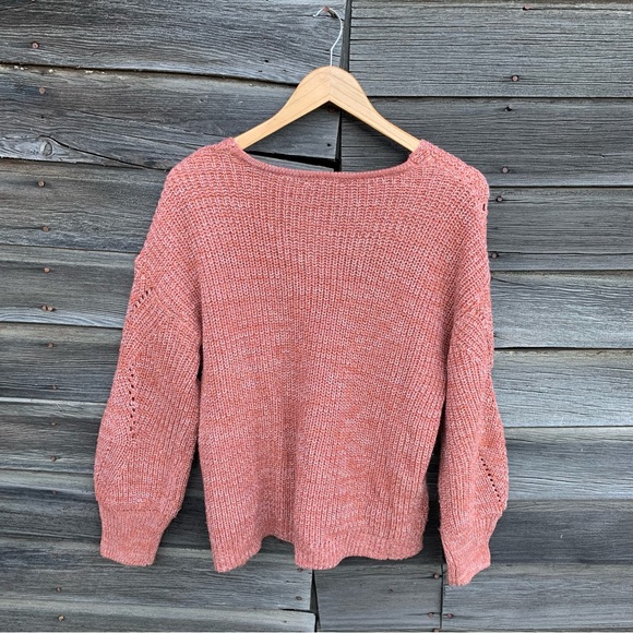 Marled Loose Knit Sweater Rosy Coral - Picture 8 of 8